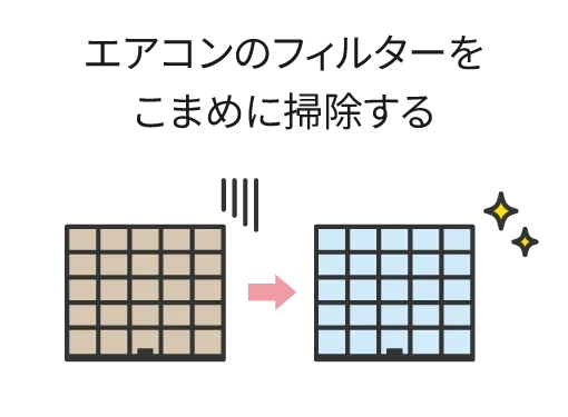 エアコンのフィルターをこまめに掃除する